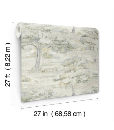 LL3225 - Moreno Slate Woodland Wallpaper-Layered Luxe