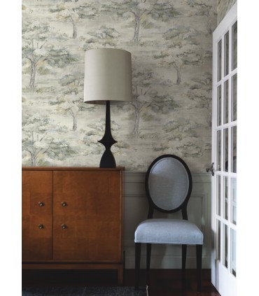 LL3225 - Moreno Slate Woodland Wallpaper-Layered Luxe