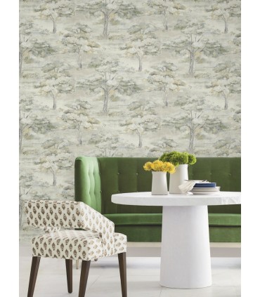 LL3225 - Moreno Slate Woodland Wallpaper-Layered Luxe