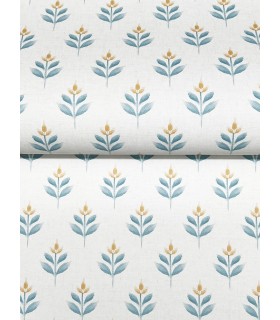 LL3233 - Serene Teal Floral Stamp Wallpaper-Layered Luxe