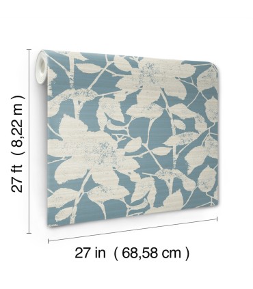 LL3214 - Solange Teal Botanical Wallpaper-Layered Luxe