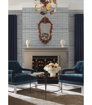 LL3245 - Vanishing Point Blue Striated Wallpaper-Layered Luxe