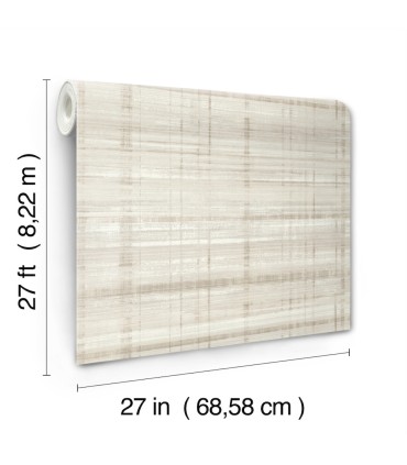 LL3247 - Vanishing Point Neutral Striated Wallpaper-Layered Luxe