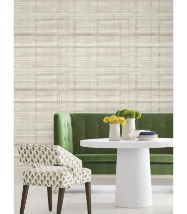 LL3247 - Vanishing Point Neutral Striated Wallpaper-Layered Luxe