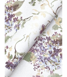 LL3232 - Veiled Garden Plum Floral Wallpaper-Layered Luxe