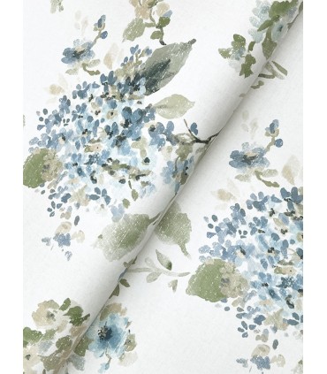 LL3229 - Veiled Garden Sky Blue Floral Wallpaper-Layered Luxe