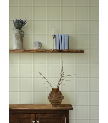 4169-27607 - Auberge Ivory Plaid Wallpaper by Chesapeake