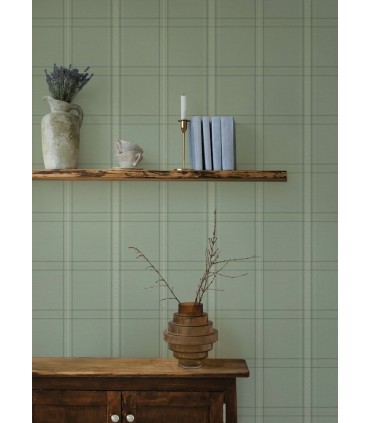 4169-27609 - Auberge Sage Plaid Wallpaper by Chesapeake