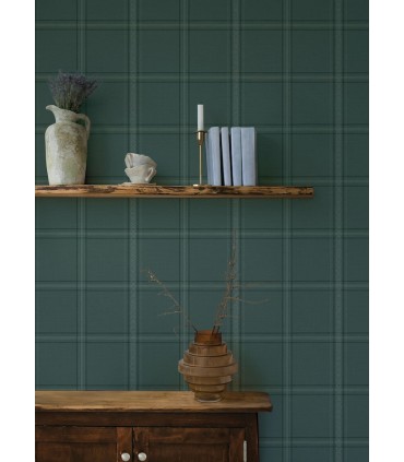 4169-27610 - Auberge Teal Plaid Wallpaper by Chesapeake