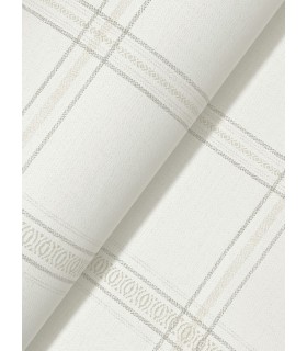 4169-27606 - Auberge White Plaid Wallpaper by Chesapeake