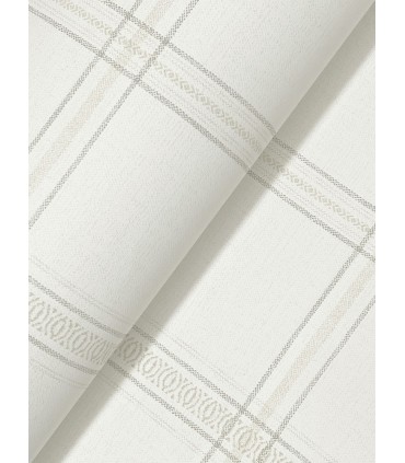 4169-27606 - Auberge White Plaid Wallpaper by Chesapeake