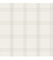 4169-27606 - Auberge White Plaid Wallpaper by Chesapeake