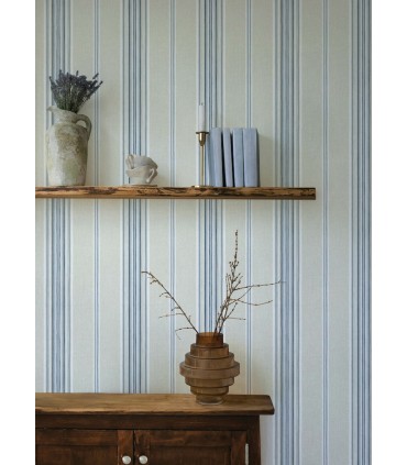 4169-83123 - Calvados Blue Linen Stripe Wallpaper by Chesapeake