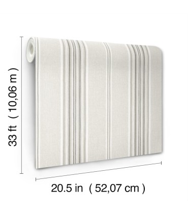 4169-83124 - Calvados Grey Linen Stripe Wallpaper by Chesapeake