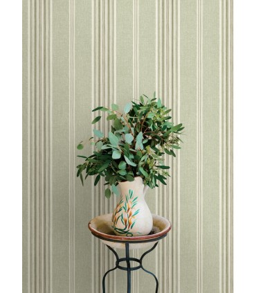 4169-83121 - Calvados Moss Linen Stripe Wallpaper by Chesapeake