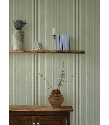 4169-83121 - Calvados Moss Linen Stripe Wallpaper by Chesapeake