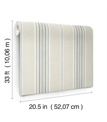 4169-83122 - Calvados Turquoise Linen Stripe Wallpaper by Chesapeake