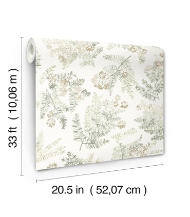 4169-83105 - Frith Green Botanical Wallpaper by Chesapeake