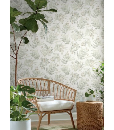 4169-83105 - Frith Green Botanical Wallpaper by Chesapeake