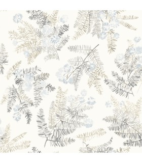 4169-83107 - Frith Light Blue Botanical Wallpaper by Chesapeake