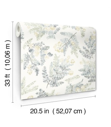 4169-83106 - Frith Sea Green Botanical Wallpaper by Chesapeake