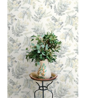4169-83106 - Frith Sea Green Botanical Wallpaper by Chesapeake