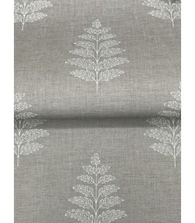 4169-83128 - Frond Charcoal Leaf Wallpaper by Chesapeake