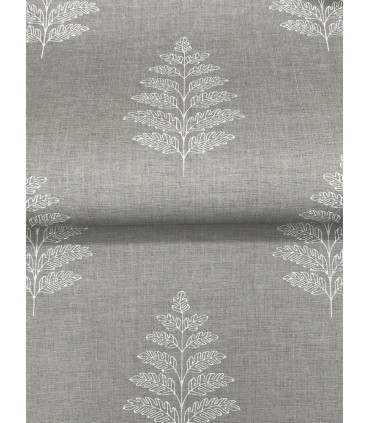 4169-83128 - Frond Charcoal Leaf Wallpaper by Chesapeake