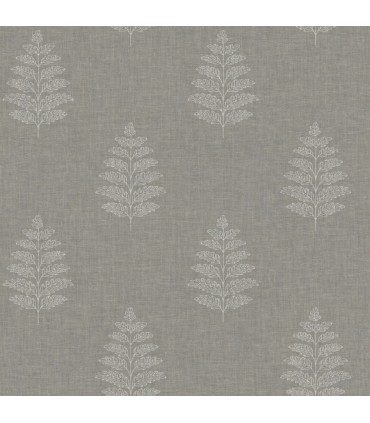 4169-83128 - Frond Charcoal Leaf Wallpaper by Chesapeake