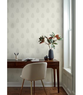 4169-83125 - Frond Cream Leaf Wallpaper by Chesapeake