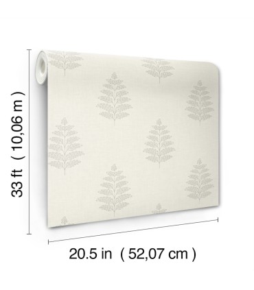 4169-83125 - Frond Cream Leaf Wallpaper by Chesapeake