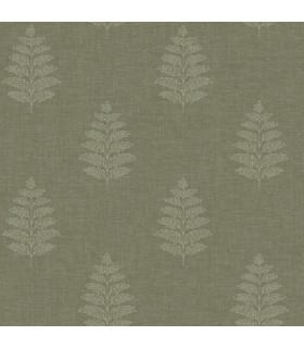 4169-83126 - Frond Dark Green Leaf Wallpaper by Chesapeake
