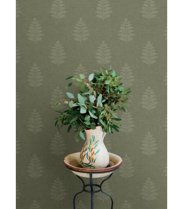 4169-83126 - Frond Dark Green Leaf Wallpaper by Chesapeake