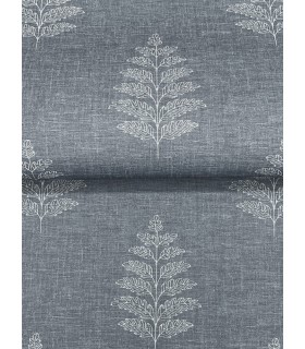 4169-83127 - Frond Denim Leaf Wallpaper by Chesapeake