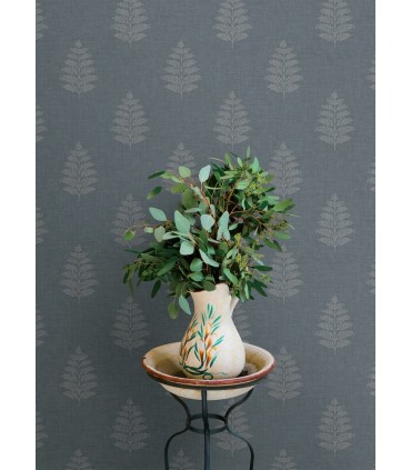4169-83127 - Frond Denim Leaf Wallpaper by Chesapeake