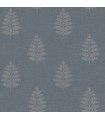 4169-83127 - Frond Denim Leaf Wallpaper by Chesapeake