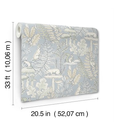 4169-83102 - Holt Light Blue Woodland Wallpaper by Chesapeake