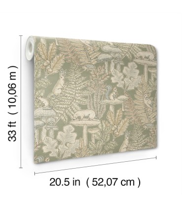 4169-83100 - Holt Sage Woodland Wallpaper by Chesapeake