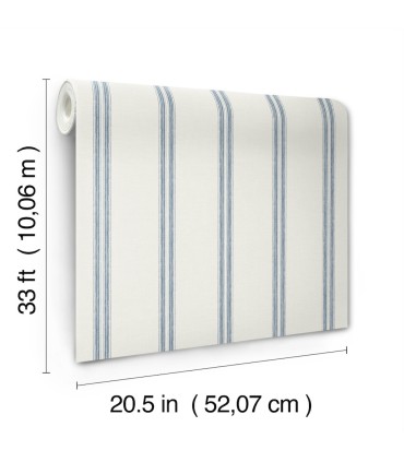 4169-13075 - Johnny Blue Stripes Wallpaper by Chesapeake