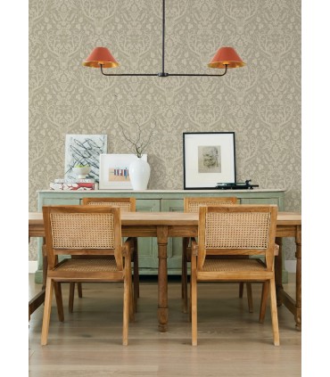 4169-12706 - Kiwassa Sage Antler Damask Wallpaper by Chesapeake