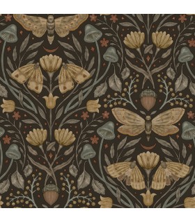 4169-83116 - Mystic Moth Black Forest Magic Wallpaper by Chesapeake