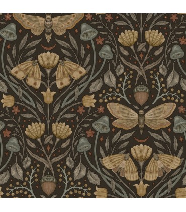 4169-83116 - Mystic Moth Black Forest Magic Wallpaper by Chesapeake