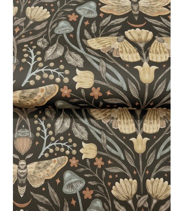 4169-83116 - Mystic Moth Black Forest Magic Wallpaper by Chesapeake