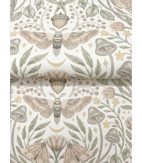 4169-83119 - Mystic Moth Blush Forest Magic Wallpaper by Chesapeake