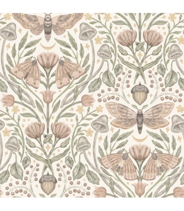 4169-83119 - Mystic Moth Blush Forest Magic Wallpaper by Chesapeake