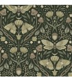 4169-83120 - Mystic Moth Dark Green Forest Magic Wallpaper by Chesapeake
