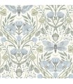 4169-83117 - Mystic Moth Sky Blue Forest Magic Wallpaper by Chesapeake