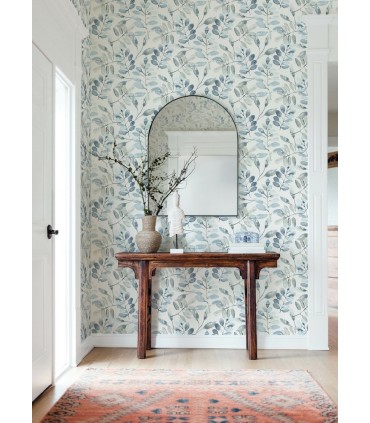 4169-13908 - Pinnate Blue Leaves Wallpaper by Chesapeake
