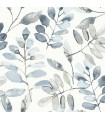 4169-13908 - Pinnate Blue Leaves Wallpaper by Chesapeake