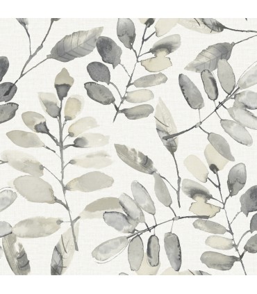 4169-13910 - Pinnate Charcoal Leaves Wallpaper by Chesapeake